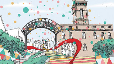 An illustration of Castlegate in Sheffield.