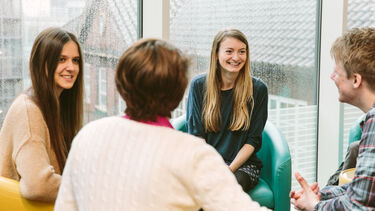 students socialising in the union