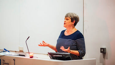 staff member giving lecture