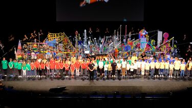 Stage performance with children