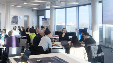 A meeting taking place for the Regional Technology Foresight project.