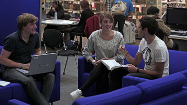 An image of students working together