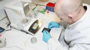 Bone sample analysis in the lab
