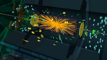 A visualisation of a collision at ATLAS