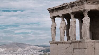 Karyatid porch of the Erectheion in Athens