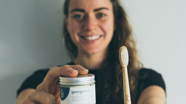 Charlie with some of her sustainable products