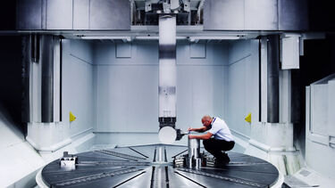 Engineering working on research at the Advanced Manufacturing Research Centre