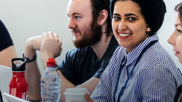 Students studying together in a seminar 