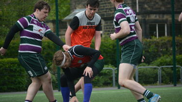 Men's Rugby team during training