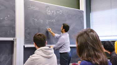 Students in a maths lecture