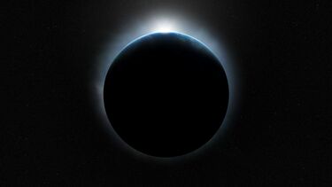 A planet in sillhouette