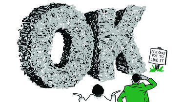 It's okay not to like it graphic