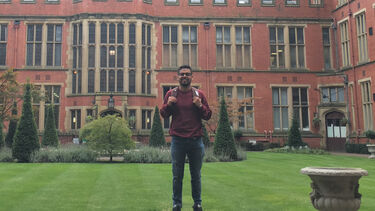 Materials MSc Graduate Roger Del Barco in Firth Court