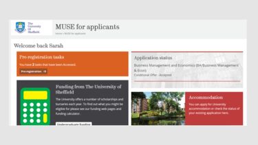 A screenshot of the MUSE interface