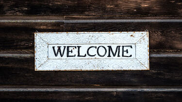 Welcome sign