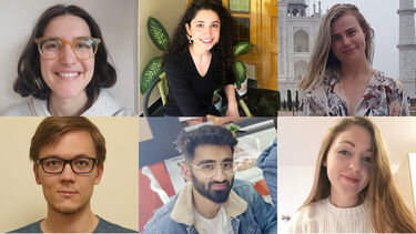 Six head shot images of PhD students who started studying at The Healthy Lifespan Institute in October 2020.