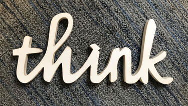 Wording reads 'think'