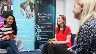 Students exploring their career options