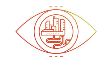 Graphic depicting power suppy to cityscape