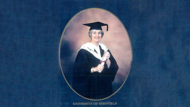Susan in her graduation photo