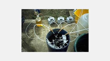 A pump and treatment system in operation at the UK field site of The ADVOCATE Project