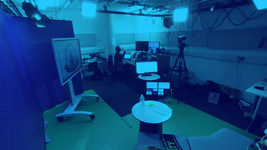 Behind the scenes of a TV studio