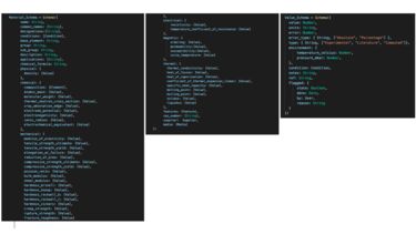 Example of Mateials value schema