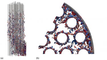 Turbulence structures of the short domain natural convection