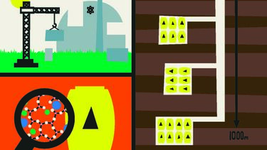 cartoon artwork explaining the process in the research 