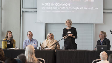 A panel at the culture and the role of civic engagement event