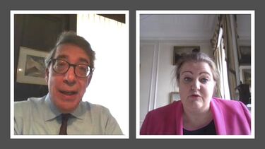 HE Mr Jean Olinger and HMA Ms Fleur Thomas addressing the audience at the Luxembourg Studies Colloquium 2021