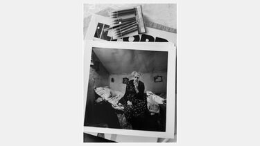 One of Richard Sadler's photographs of his mother in 1951 Coventry