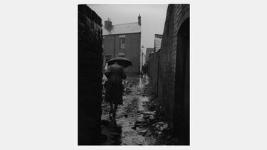 One of Richard Sadler's photographs of his mother in 1951 Coventry