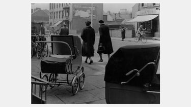 One of Richard Sadler's photographs of his mother in 1951 Coventry