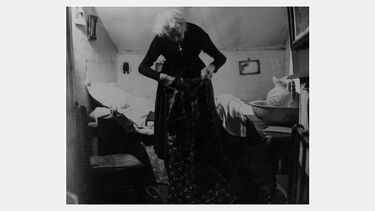 One of Richard Sadler's photographs of his mother in 1951 Coventry