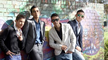 A group of boys posing