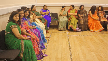 A group of women sitting