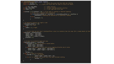 Motion algorithm implementation code