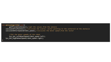 Motion algorithm implementation code