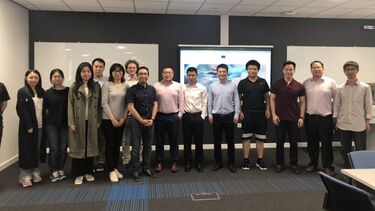 A group photo at the year three project workshop.