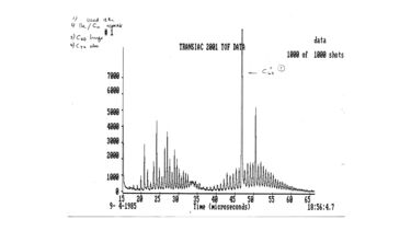 Harry Kroto's original printout with his comments written on the scan