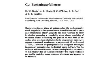 The abstract of the C60 Nature paper