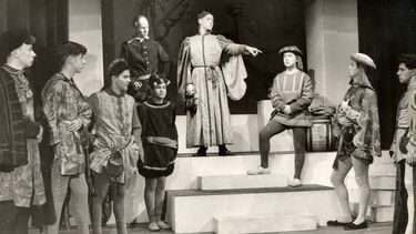 Harry Kroto in a school play.