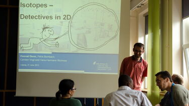 A presentation as part of the Advocate summer school