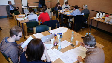 Tables of participants in the Advocate workshop