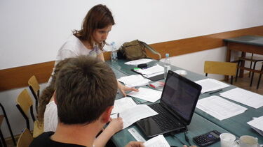 Participants working together in the Advocate workshop