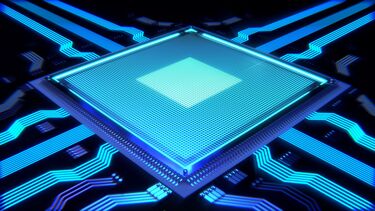 Stock image of a computer processor (digital image)