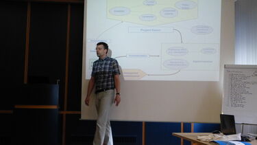 A presentation as part of the summer school