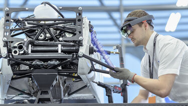 An engineer controlling machinery inside the AMRC