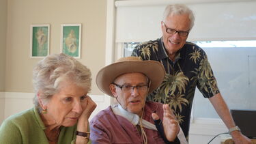 Harry Kroto with Phil and Katherine Wyatt